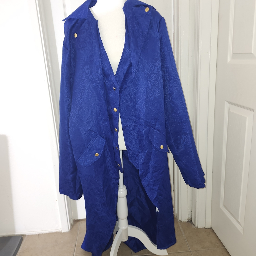 Women's Royal Blue Long Coat Jacket